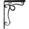 Ekena Millwork Orleans Wrought Iron Bracket, (Single center brace), Antiqued Silver 1 1/2"W x 7 1/2"D x 10"H BKTM01X07X10SOLASV - alternate 7